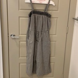 Grey pinstripe romper